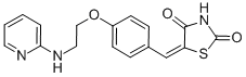 5-[4-[N-(2-Pyridylamino)ethoxy]benzylidene]thiazolidine-2,4-dione Structure