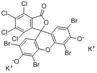 dipotassium 3,6-dichloro-2-(2,4,5,7-tetrabromo-6-oxido-3-oxoxanthen-9-yl)benzoate 