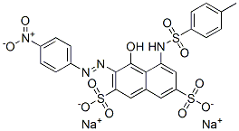 disodium 4-hydroxy-3-[(4-nitrophenyl)azo]-5-[[(p-tolyl)sulphonyl]amino]naphthalene-2,7-disulphonate ,6441-94-7,结构式