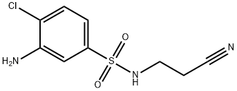 3-アミノ-4-クロロ-N-(2-シアノエチル)ベンゼンスルホンアミド 化学構造式