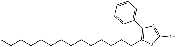 4-フェニル-5-テトラデシル-2-チアゾールアミン 化学構造式