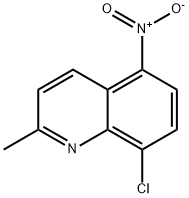 8-クロロ-2-メチル-5-ニトロキノリン 化学構造式