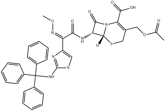 [6R-[6alpha,7beta(Z)]]-3-(acetoxymethyl)-7-[(methoxyimino)[2-(tritylamino)thiazol-4-yl]acetamido]-8-oxo-5-thia-1-azabicyclo[4.2.0]oct-2-ene-2-carboxylic acid|CEFOTAXIME IMPURITY