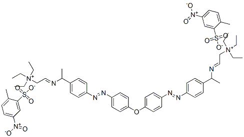 2,2'-[oxybis[p-phenyleneazo-p-phenylene(ethylimino)]]bis[tetraethylammonium] bis(4-nitrotoluene-2-sulphonate) 化学構造式