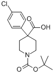 1-BOC-4-(4-氯苯基)-4-哌啶甲酸, 644981-94-2, 结构式