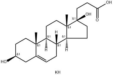 3,17-Dihydroxyandrost-5-ene-17-propionic acid phtassium salt Struktur