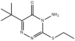 4-アミノ-6-tert-ブチル-3-(エチルチオ)-1,2,4-トリアジン-5(4H)-オン 化学構造式