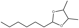 2-hexyl-4,5-dimethyl-1,3-dioxolane  Structure