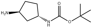 Carbamic acid, [(1S,3S)-3-aminocyclopentyl]-, 1,1-dimethylethyl ester (9CI) Structure