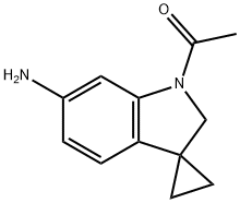 1-(6'-Aminospiro[cyclopropane-1,3'-indolin]-1'-yl)ethanone Struktur