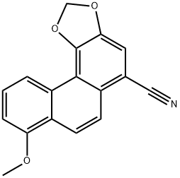 8-Methoxyphenanthro[3,4-d]-1,3-dioxole-5-carbonitrile,64543-58-4,结构式