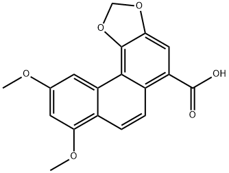 8,10-ジメトキシフェナントロ[3,4-d]-1,3-ジオキソール-5-カルボン酸 化学構造式
