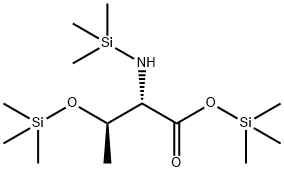 rac-(2R*,3S*)-2-(トリメチルシリルアミノ)-3-(トリメチルシリルオキシ)ブタン酸トリメチルシリル 化学構造式