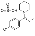 Piperidine, 1-((4-methoxyphenyl)(methylimino)methyl)-, monomethanesulf onate Structure