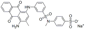 4-[N-[3-[(4-Amino-3-methyl-9,10-dihydro-9,10-dioxoanthracen-1-yl)amino]phenylsulfonyl]-N-methylamino]benzenesulfonic acid sodium salt,6460-06-6,结构式