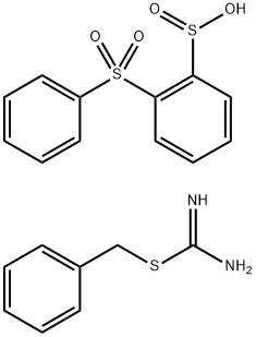 邻-(苯磺酰基)苯亚磺酸与 2-苄基-2-异硫脲的化合物,6462-12-0,结构式