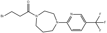 3-BROMO-1-(4-[5-(TRIFLUOROMETHYL)PYRIDIN-2-YL]-1,4-DIAZEPAN-1-YL)PROPAN-1-ONE,646455-90-5,结构式