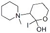 3-(1-methyl-3,4,5,6-tetrahydro-2H-pyridin-1-yl)oxan-2-ol iodide Struktur