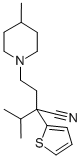 1-Piperidinebutyronitrile, 4-methyl-alpha-(1-methylethyl)-alpha-2-thie nyl- Struktur