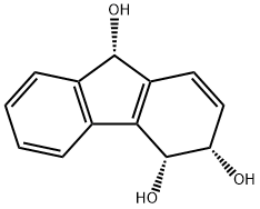 3H-Fluorene-3,4,9-triol, 4,9-dihydro-, (3S,4R,9S)- (9CI) 结构式