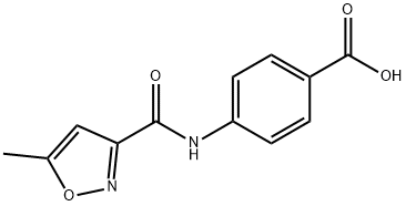 Benzoic acid, 4-[[(5-methyl-3-isoxazolyl)carbonyl]amino]- (9CI) Structure