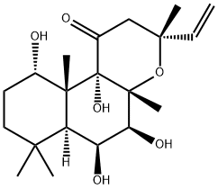 1ALPHA,6BETA,7BETA,9ALPHA-TETRAHYDROXY-8,13-EPOXY-LABD-14-EN-11-ONE Struktur