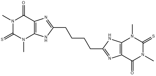 8,8'-Tetramethylenebis(1,2,3,7-tetrahydro-1,3-dimethyl-2-thioxo-6H-purin-6-one),6466-30-4,结构式