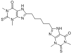 8,8'-(1,5-Pentanediyl)bis(3,7-dihydro-1,3-dimethyl-2-thioxo-6H-purin-6-one) Structure