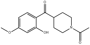 4-(N-Acetyl)piperidinyl 2-(5-Methoxy)phenol Ketone,64671-18-7,结构式