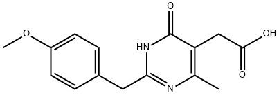 2-[2-[(4-methoxyphenyl)methyl]-4-methyl-6-oxo-3H-pyrimidin-5-yl]acetic acid Structure