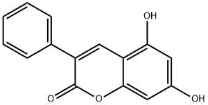 5,7-DIHYDROXY-3-PHENYLCOUMARIN Struktur