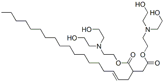 bis[2-[bis(2-hydroxyethyl)amino]ethyl] 2-octadecenylsuccinate 结构式