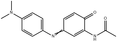N-[3-[(p-Dimethylaminophenyl)imino]-6-oxo-1,4-cyclohexadien-1-yl]acetamide Structure