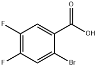 2-ブロモ-4,5-ジフルオロ安息香酸 化学構造式