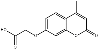7-(カルボキシメトキシ)-4-メチルクマリン 化学構造式