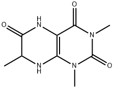 2,4,6(3H)-Pteridinetrione,  1,5,7,8-tetrahydro-1,3,7-trimethyl- Structure