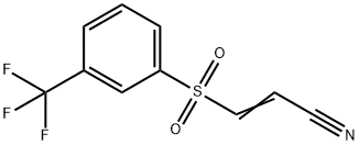 (E)-3-((3-(三氟甲基)苯基)磺酰基)丙烯腈,64728-74-1,结构式