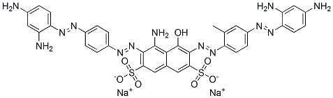 4-Amino-3-[[4-[(2,4-diaminophenyl)azo]phenyl]azo]-6-[[4-[(2,4-diaminophenyl)azo]-2-methylphenyl]azo]-5-hydroxynaphthalene-2,7-disulfonic acid disodium salt|