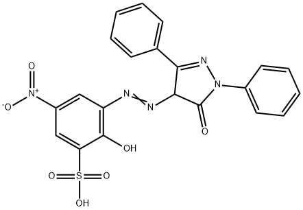 64743-14-2 3-[(4,5-dihydro-5-oxo-1,3-diphenyl-1H-pyrazol-4-yl)azo]-2-hydroxy-5-nitrobenzenesulphonic acid