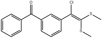 3-[1-Chloro-2,2-bis(methylthio)vinyl]benzophenone 结构式