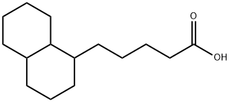 1-DECAHYDRONAPHTHALENE PENTANOIC ACID 化学構造式