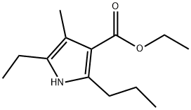 1H-Pyrrole-3-carboxylicacid,5-ethyl-4-methyl-2-propyl-,ethylester(9CI) Structure