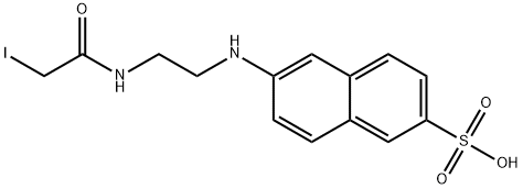 2-Naphthalenesulfonic acid, 6-2-(iodoacetyl)aminoethylamino- Structure