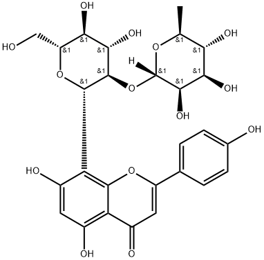 ビテキシン2′′‐ラムノシド 化学構造式