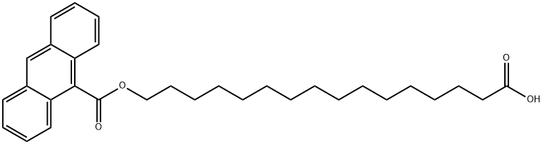 16-(9-アントロイルオキシ)パルミチン酸 化学構造式