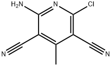 2-Amino-6-chloro-3,5-dicyano-4-methylpyridine,64829-09-0,结构式
