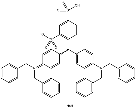 hydrogen di(benzyl)[4-[[4-(dibenzylamino)phenyl](2,4-disulphonatophenyl)methylene]cyclohexa-2,5-dien-1-ylidene]ammonium, sodium salt 