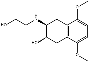 5,8-ジメトキシ-2α-[(2-ヒドロキシエチル)アミノ]-3β-ヒドロキシ-1,2,3,4-テトラヒドロナフタレン 化学構造式