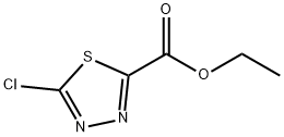 5-クロロ-1,3,4-チアジアゾール-2-カルボン酸エチル 化学構造式