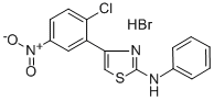 N2-PHENYL-4-(2-CHLORO-5-NITROPHENYL)-1,3-THIAZOL-2-AMINE HYDROBROMIDE 结构式